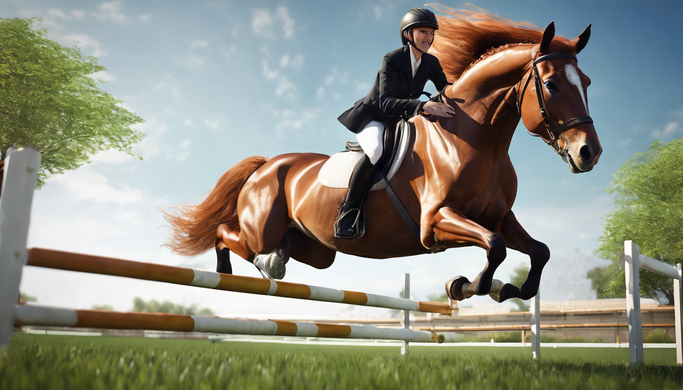 découvrez la majesté d'un cheval captivant en plein saut, immortalisé par un photographe talentueux. cette image saisissante illustre la grâce et la puissance de cet animal noble en action.