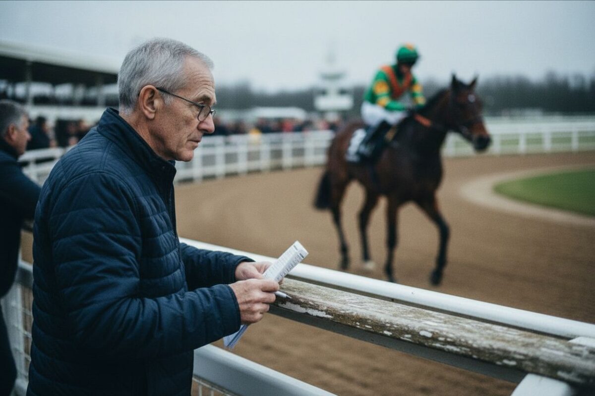 Jacques observe un cheval au rond de présentation
